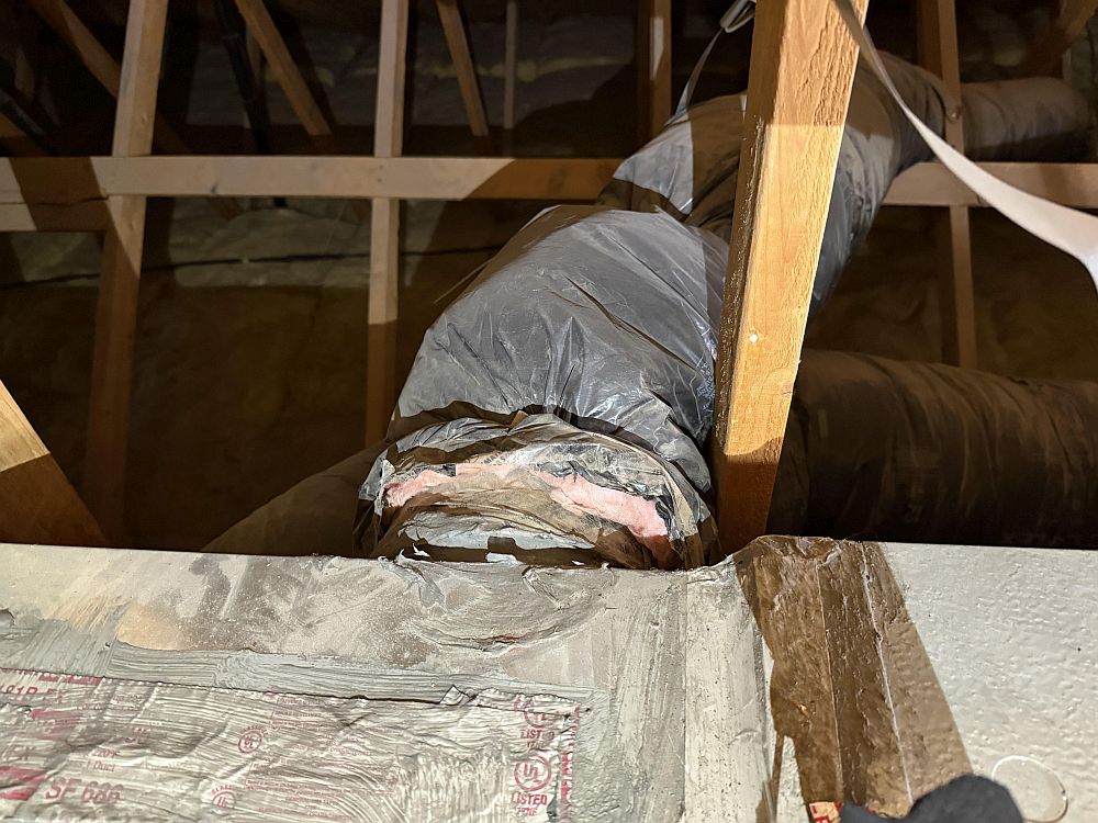 a ductwork on a roof